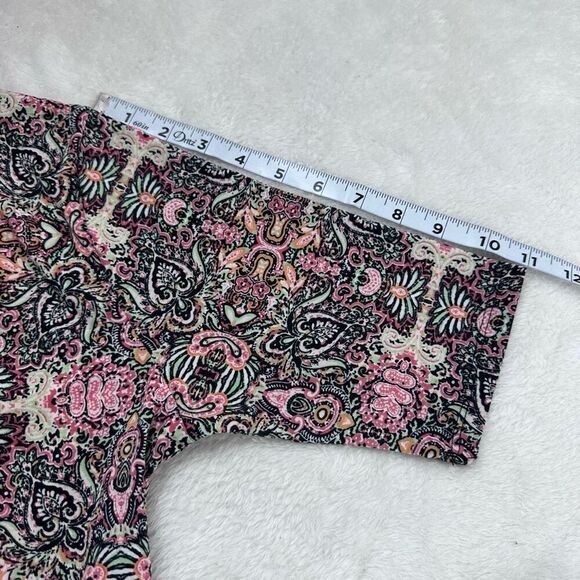 LuLaRoe‎ Women’s M Julia Midi Dress Black Pink Boho Mandala Print Stretch New - Picture 8 of 10